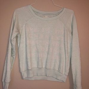 Crew neck pastel turquoise long sleeve/sweatshirt